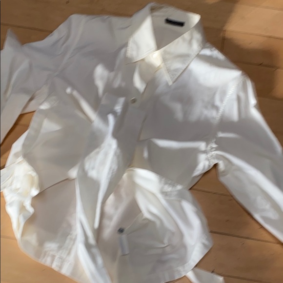 COPY - Ann Demuelemeester white shirt with self t… - Picture 6 of 13